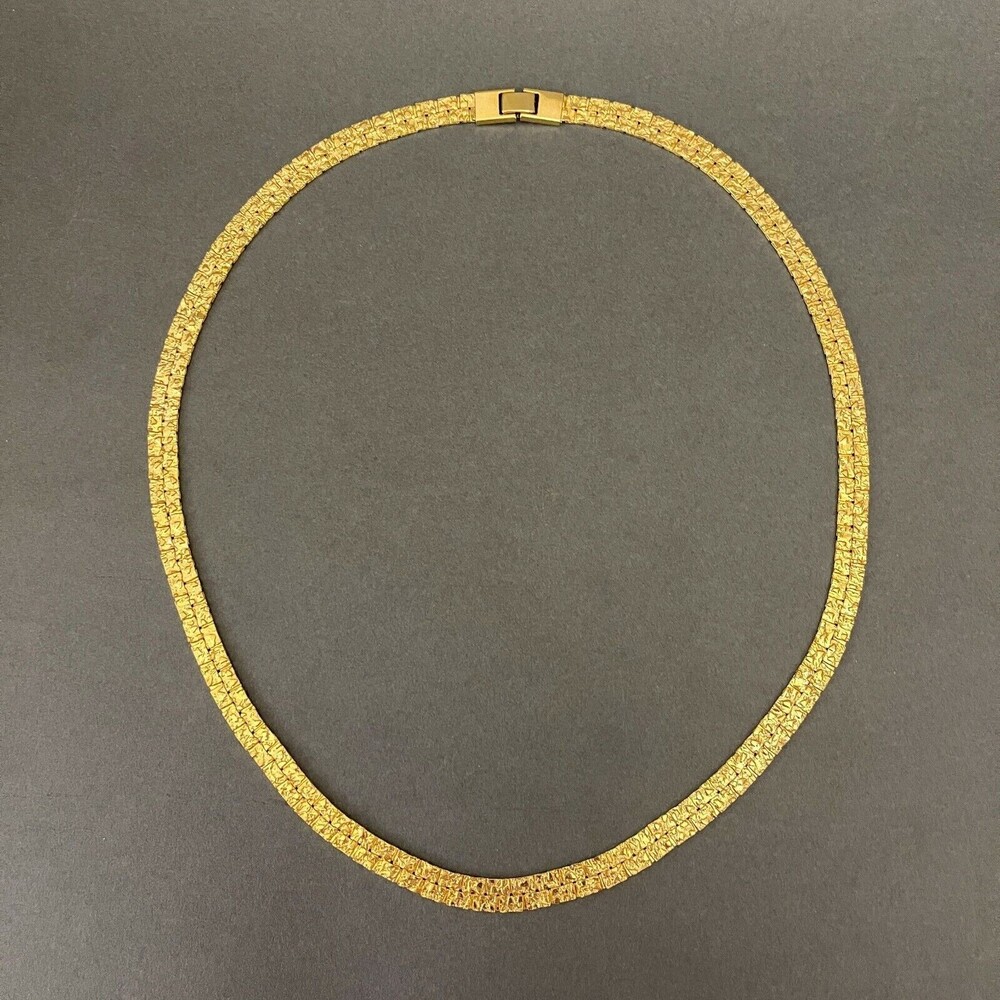 Gold-tone Flat Chain Necklace Fashion Jewelry NWOT
